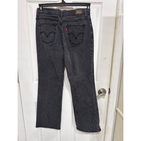 Levi's 512 perfectly slimming bootcut Fit jeans in a black wash Size 12 short - Picture 3 of 4